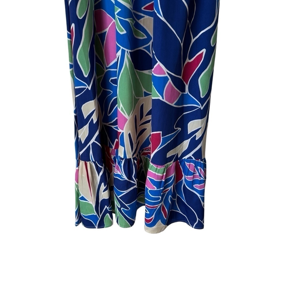 NEW True Destinations Maxi Sun Dress Swim Coverup Tropical Leaf Print, Medium - Picture 7 of 10